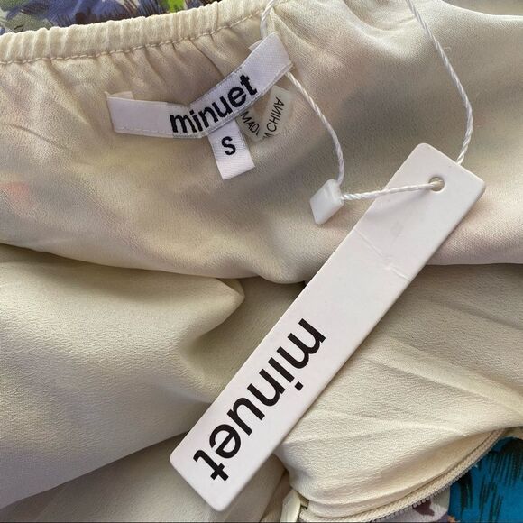 Minuet Floral Fit & Flare Floral Organza Tulle Petticoat Mini Dress Sz S NWT - Picture 6 of 9